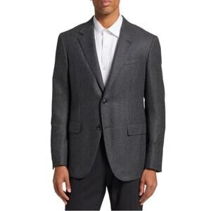$5,995 NWT Ermenegildo ZEGNA Oasi Birdseye Gray 100% Cashmere Sport Coat 52(42)L